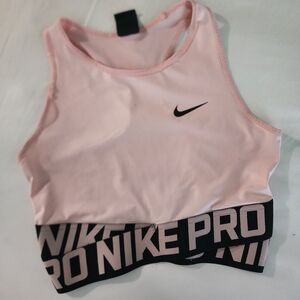 Nike Pink and Black Sports Bra